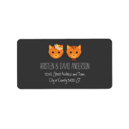 Rustic Boho Forest Cats Wedding Invitation Etiket