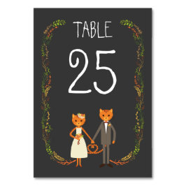 Rustic Boho Forest Cats Wedding Invitation Kaart