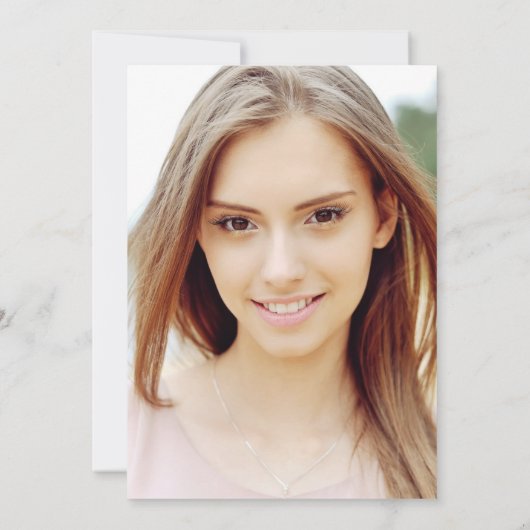 Rustic Boho | Fotoafstudeerfeest Kaart (Achterkant)