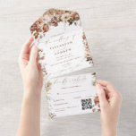 Rustic Boho Garden Flowers QR Code Weddenschap All In One Uitnodiging<br><div class="desc">Dit QR Code Wedding All-in-One Uitnodigingsontwerp is een voortreffelijke mix van roestvrij charme, bohemen elegantie, modern gemak en tijdloze kalligrafie. Het vangt de essentie van natuurlijke schoonheid en romance terwijl het opnemen van de uitvoerbaarheid van een code QR, creërend een uitnodiging die zowel visueel fascinerend als gebruikersvriendelijk is. Overeenkomende objecten...</div>