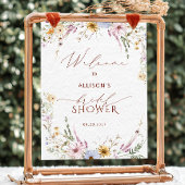 Rustic Boho Garden Flowers Vrijgezellenfeest Welko Poster
