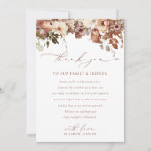 Rustic Boho Garden Flowers Wedding Bedankkaart (Voorkant)