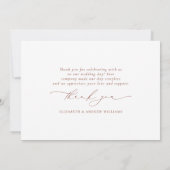 Rustic Boho Garden Flowers Wedding Bedankkaart (Achterkant)