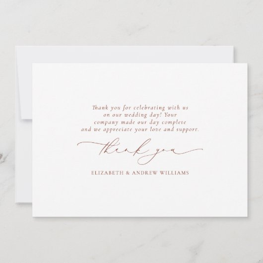 Rustic Boho Garden Flowers Wedding Bedankkaart (Achterkant)