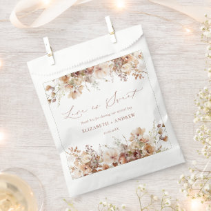 Rustic Boho Garden Flowers Wedding Bedankzakje