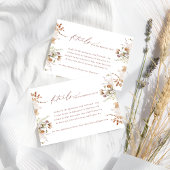 Rustic Boho Garden Flowers Wedding Informatiekaartje