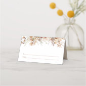 Rustic Boho Garden Flowers Wedding Plaatskaartje (Achterkant)