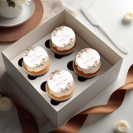 Rustic Boho Garden Flowers Wedding Ronde Sticker