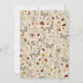 Rustic Boho Garden Flowers Wedding Save the Date Kaart (Achterkant)