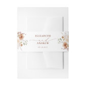 Rustic Boho Garden Flowers Wedding Uitnodigingen Wikkel (Voorkant Voorbeeld)