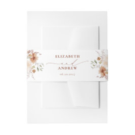 Rustic Boho Garden Flowers Wedding Uitnodigingen Wikkel