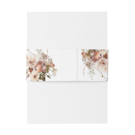 Rustic Boho Garden Flowers Wedding Uitnodigingen Wikkel (Achterkant Voorbeeld)