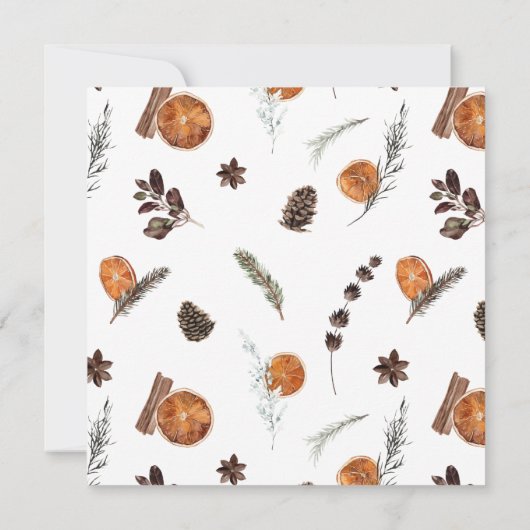 Rustic Boho gedroogd Oranje kerstfeest Kaart (Achterkant)