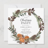 Rustic Boho gedroogd Oranje kerstfeest Kaart (Voorkant)