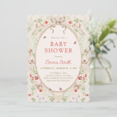 Rustic Boho Gender Neutral Baby Shower Kaart (Staand voorkant)