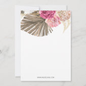 Rustic Boho Gold Pampas Sweet 16 Birthday Kaart (Achterkant)