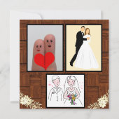 Rustic Boho Golden Glitter Dream Catcher Wedding Kaart (Achterkant)