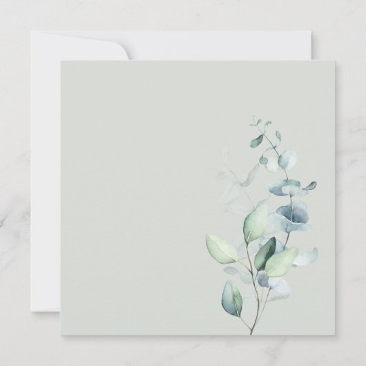 Rustic Boho Greenery Calligraphy Rehearsal Dinner Kaart (Achterkant)