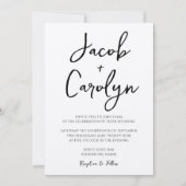 Rustic Boho Handwrited Font Wedding Kaart (Voorkant)