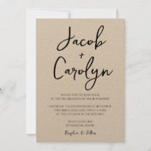 Rustic Boho Handwrited Font Wedding
