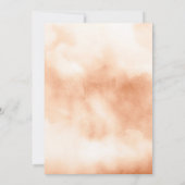 Rustic Boho heeft het Roos van het peach Kaart (Achterkant)