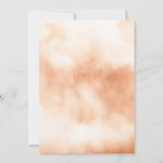 Rustic Boho heeft het Roos van het peach Kaart (Achterkant)