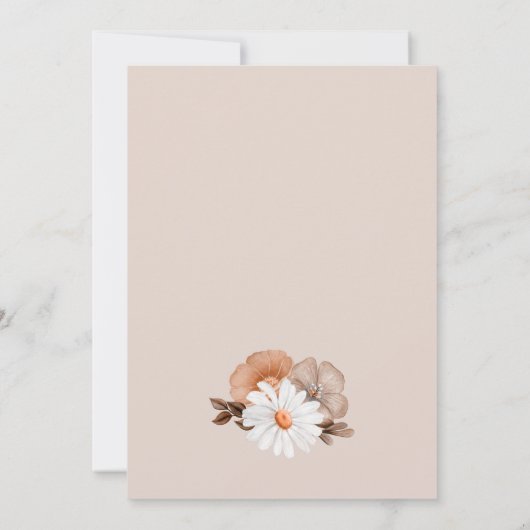 Rustic Boho Herfst Floral I do Barbecue Verloving Kaart (Achterkant)