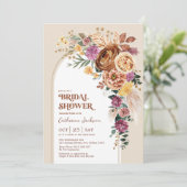Rustic Boho Herfst Garden Floral Vrijgezellenfeest Kaart (Staand voorkant)