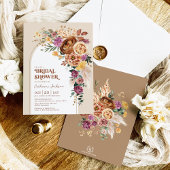 Rustic Boho Herfst Garden Floral Vrijgezellenfeest Kaart