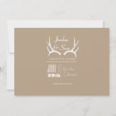 Rustic & Boho | Herten Gewei | Save The Date Foto Kaart (Achterkant)