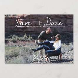 Rustic & Boho | Herten Gewei | Save The Date Foto Kaart