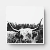 Rustic Boho Highland Koe Plaque Fotoplaat (Voorkant)