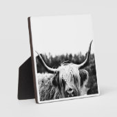 Rustic Boho Highland Koe Plaque Fotoplaat (Voorkant)