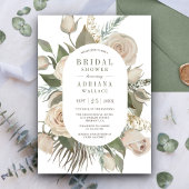 Rustic Boho Ivory Rozen Sage Green Vrijgezellenfee Kaart