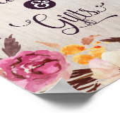 Rustic Boho Kaarten & Gifts Vrijgezellenfeest Deco Poster (Hoek)