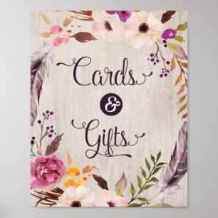 Rustic Boho Kaarten & Gifts Vrijgezellenfeest Deco Poster