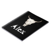 Rustic Boho Koe Bull Horns Western land Notitieboek (Linkerzijde)