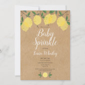 Rustic Boho Lemons Baby Sprinkle Kaart (Voorkant)