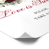 Rustic Boho Liefde is Zoete Blush Bourgondië Tafel Poster (Hoek)