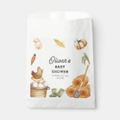 Rustic Boho Lokaal geteeld Boerderij Kip Baby show Bedankzakje (Voorkant)