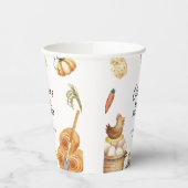 Rustic Boho Lokaal geteeld Boerderij Kip Baby show Papieren Bekers (Links)