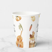 Rustic Boho Lokaal geteeld Boerderij Kip Baby show Papieren Bekers (Rechts)