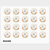 Rustic Boho Lokaal geteeld Boerderij Kip Baby show Ronde Sticker (Vel)