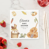 Rustic Boho Lokaal geteeld Boerderij Kip Baby show Servet (Insitu)