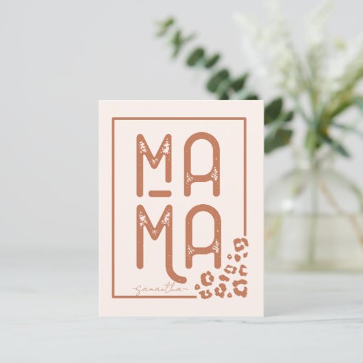 Rustic Boho Mama Briefkaart (Staand voorkant)