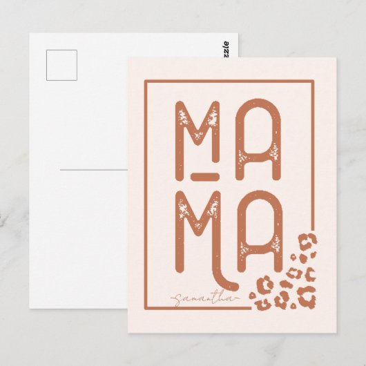 Rustic Boho Mama Briefkaart (Voorkant / Achterkant)