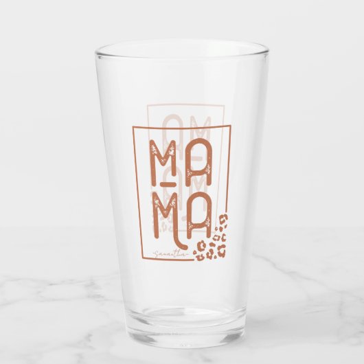 Rustic Boho Mama Glas (Achterkant)