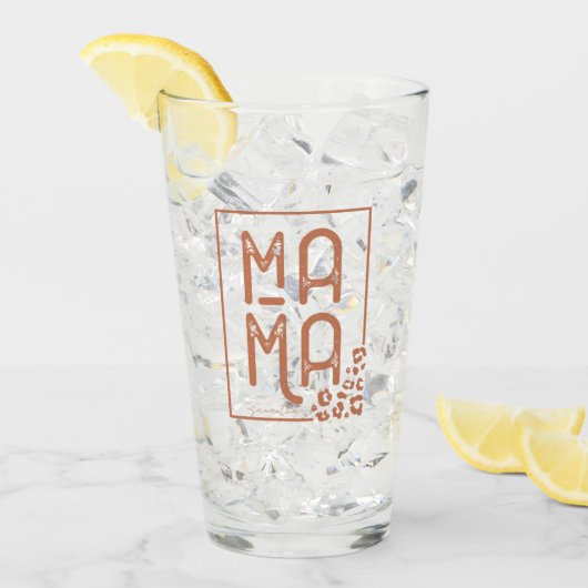 Rustic Boho Mama Glas (Voorkant ijs)