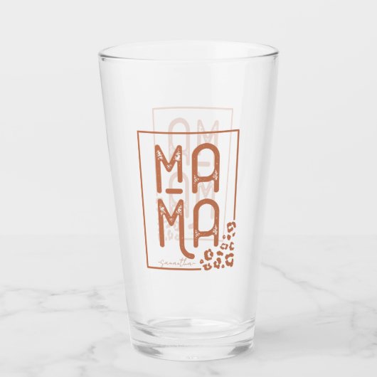 Rustic Boho Mama Glas (Voorkant)