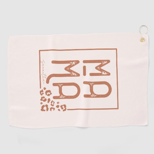 Rustic Boho Mama Golfhanddoek (Horizontaal)